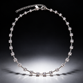 Starlight Crystal Choker Necklace – Dainty Silver Sparkle Necklace